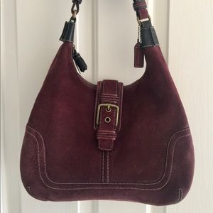 Vintage Coach Hobo Suede Bag
